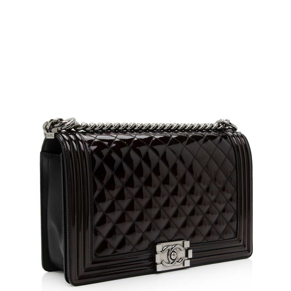 Chanel Patent Leather New Medium Boy Bag - Picture 2 of 15